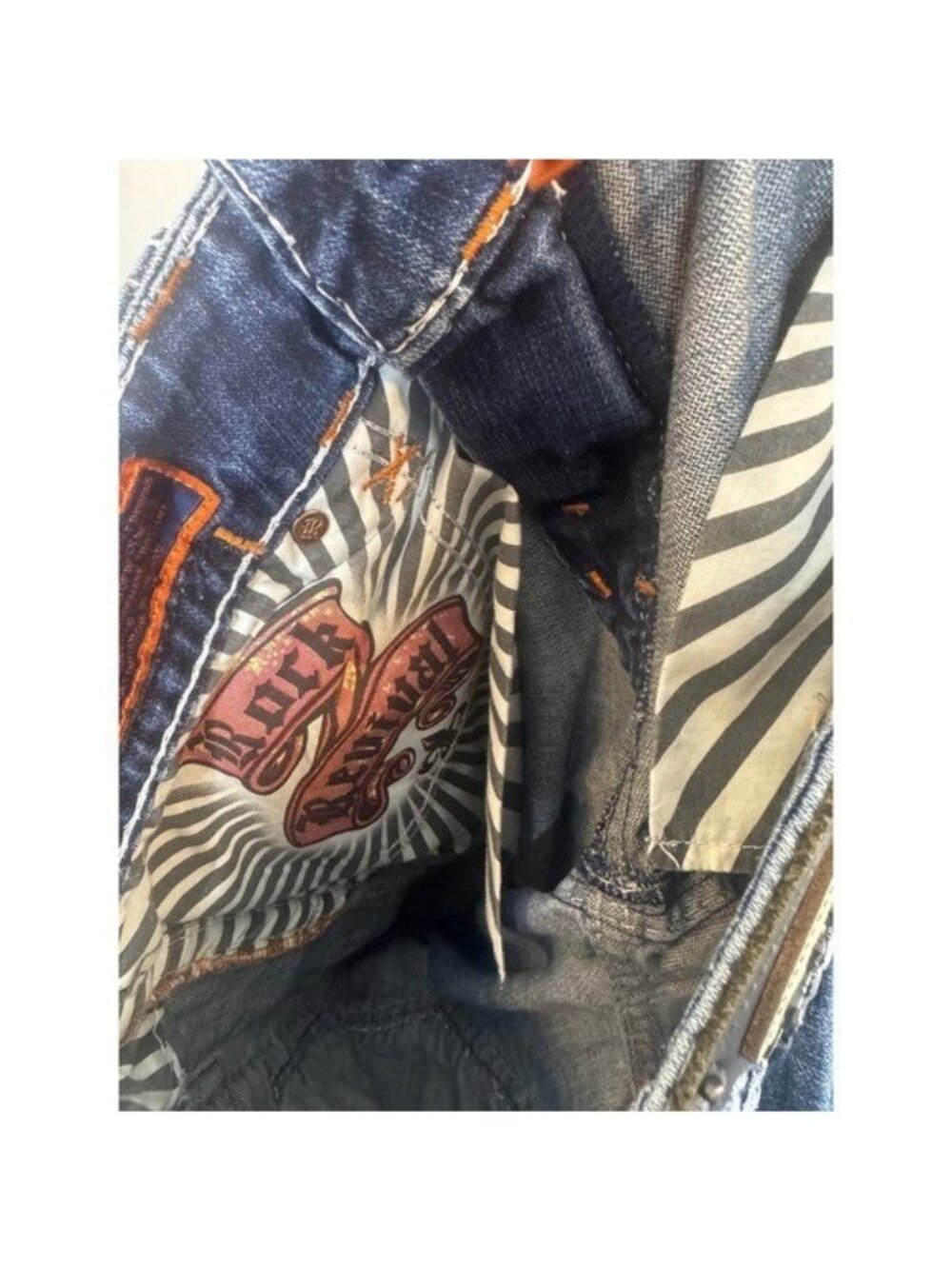 Rock Revival Daly Alt Straight Mens Jeans Size 33X34 Blue Denim PR1568A400 - Picture 10 of 12